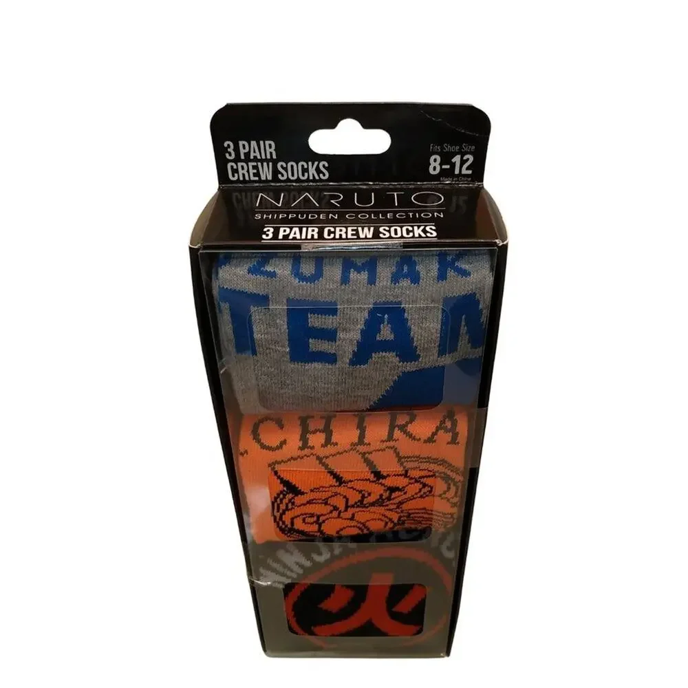 Naruto Crew Socks 3 Pack